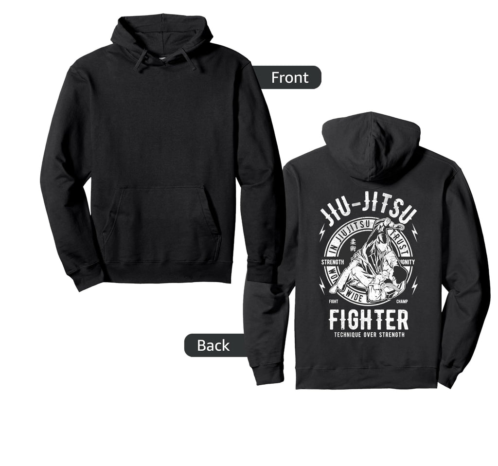 Jiu Jitsu Bjj Zip Brazilian Jiu Jitsu Hoodie - Graphic Print for Adults - T-Shirt, Sweatshirt, Hoodie