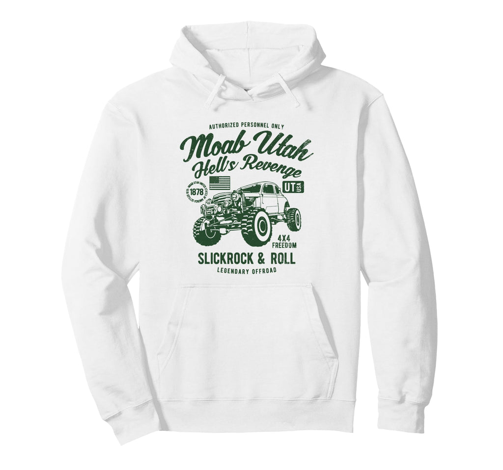 Moab Utah Hells Revenge 4X4 Hoodie - Aesthetic Graphic for Adults - T-Shirt, Sweatshirt, Hoodie