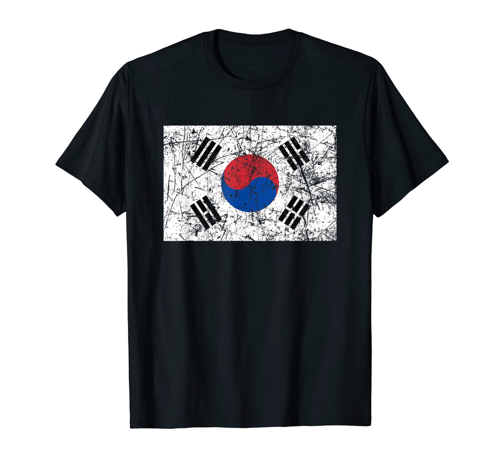Flag Korea Korean Flag Distressed Gift T-Shirt - Minimalist Print Unisex - T-Shirt, Sweatshirt, Hoodie