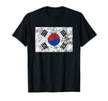 Flag Korea Korean Flag Distressed Gift T-Shirt - Minimalist Print Unisex - T-Shirt, Sweatshirt, Hoodie
