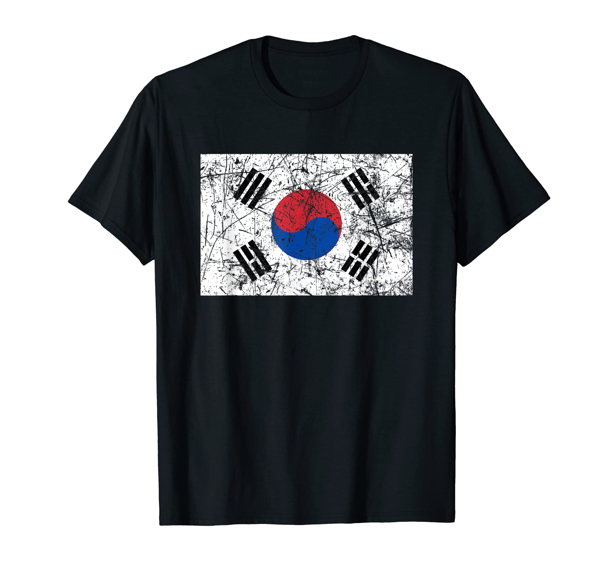 Flag Korea Korean Flag Distressed Gift T-Shirt - Minimalist Print Unisex - T-Shirt, Sweatshirt, Hoodie