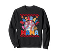 Baseball Mama Bow Glove Checkered Sweatshirt - Custom Art Print Unisex - T-Shirt, Sweatshirt, Hoodie