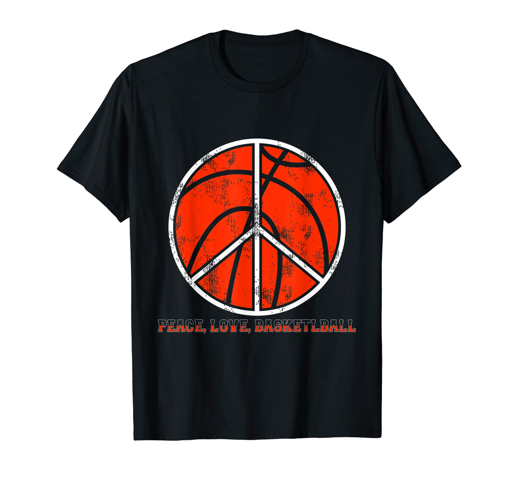 Peace Sign Peace Love Basketball T-Shirt - Aesthetic Graphic for Adults - T-Shirt, Sweatshirt, Hoodie