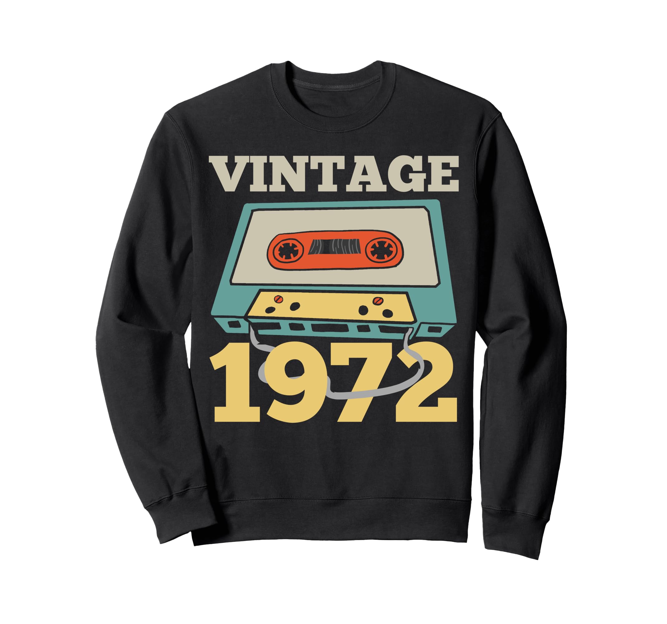1972 Birthday Party Cassette Tape Sweatshirt - Custom Art Print for Adults - T-Shirt, Sweatshirt, Hoodie