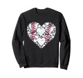 Baseball Heart Love Game Sports Fan Sweatshirt - Trendy Graphic Unisex - T-Shirt, Sweatshirt, Hoodie