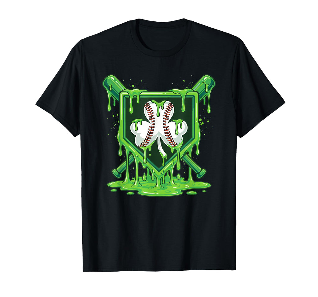 St Patrick Day Baseball Drip Ice T-Shirt - Casual Everyday Wear for Adults - T-Shirt, Sweatshirt, Hoodie