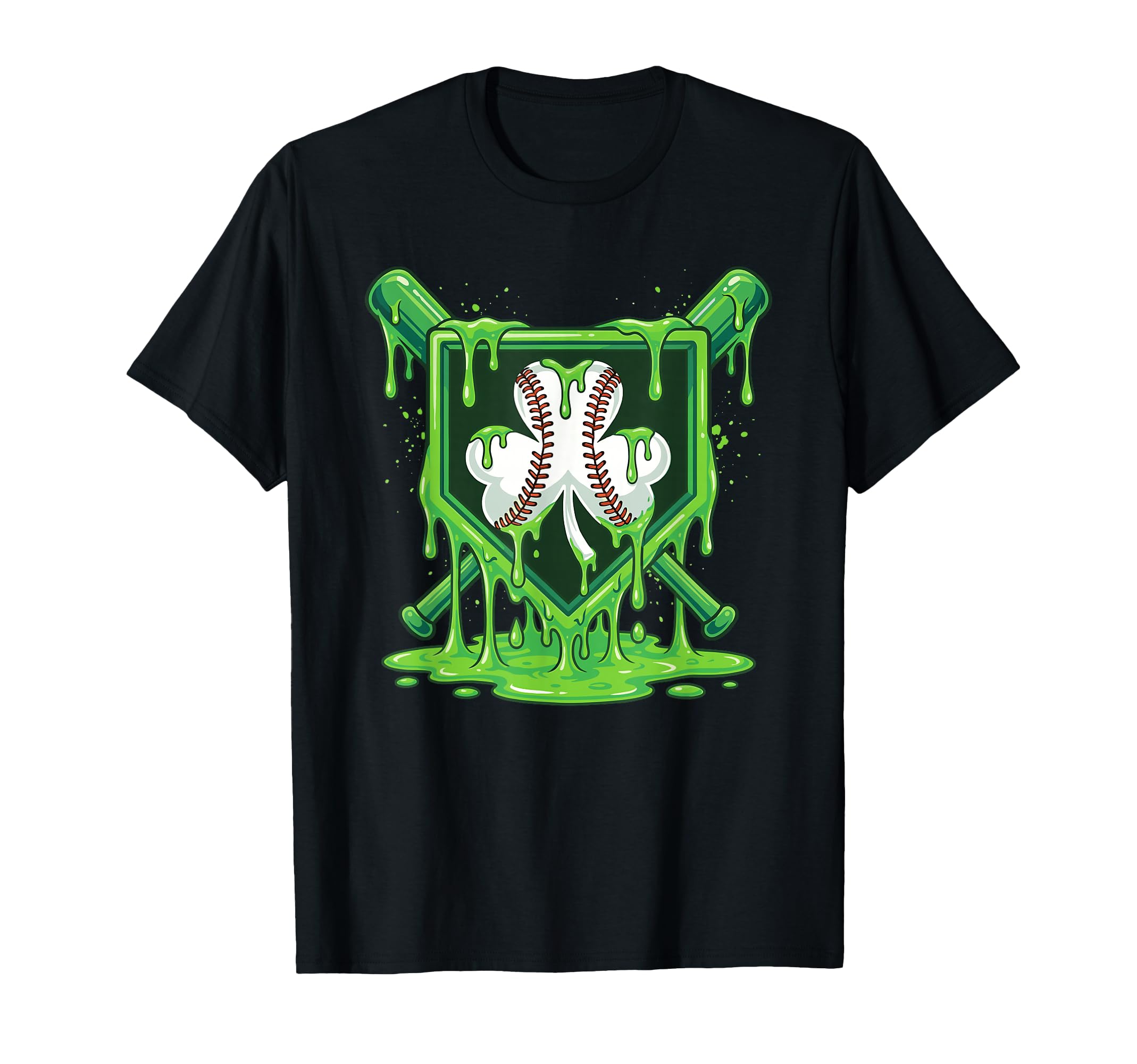 St Patrick Day Baseball Drip Ice T-Shirt - Casual Everyday Wear for Adults - T-Shirt, Sweatshirt, Hoodie