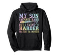 Tie Dye My Son Swings Hard But I Hoodie - Fun Novelty Design Men Women - T-Shirt, Sweatshirt, Hoodie