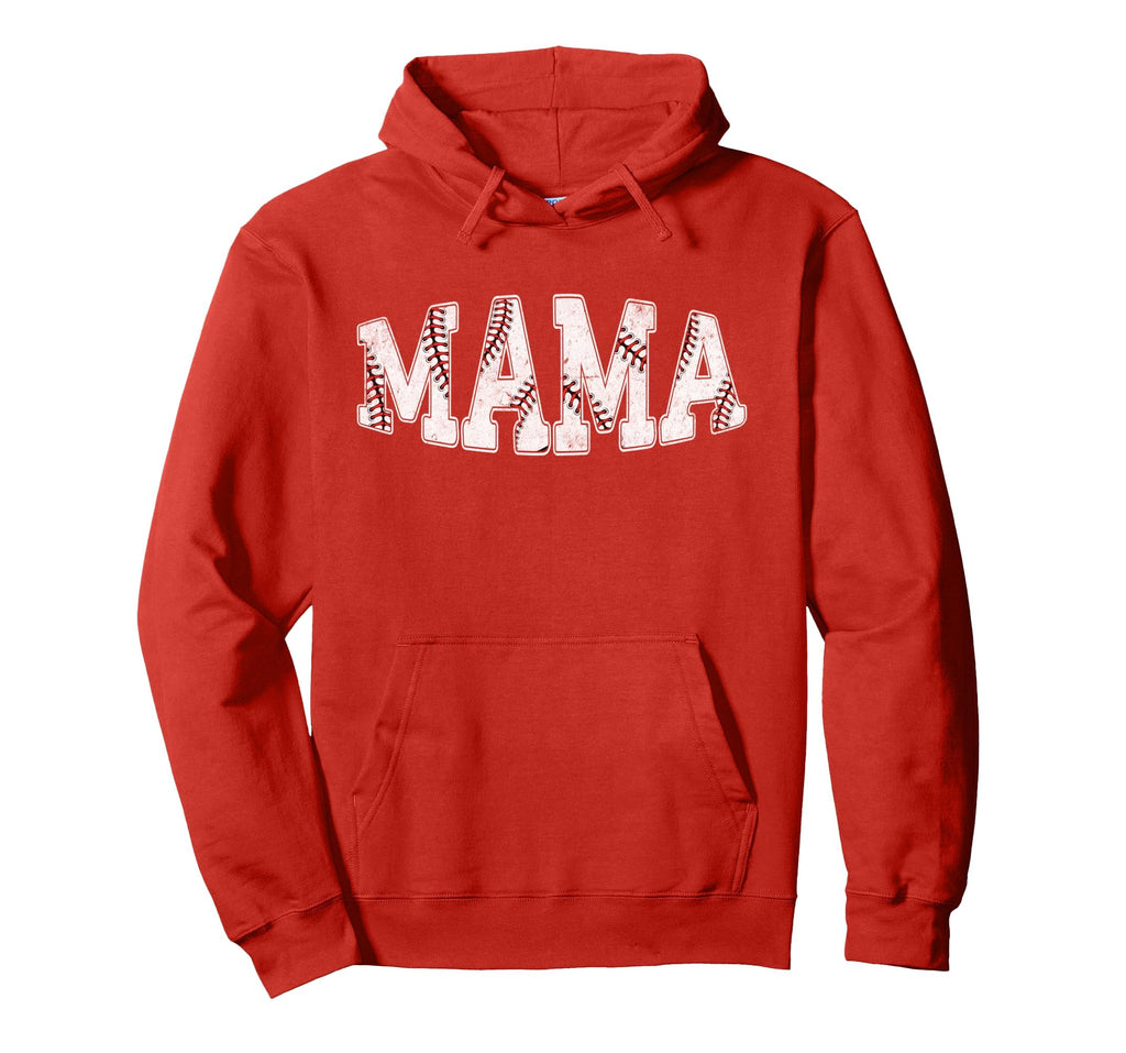 Baseball Mama Mom Mothers Day Hoodie - Graphic Print Men Women - T-Shirt, Sweatshirt, Hoodie