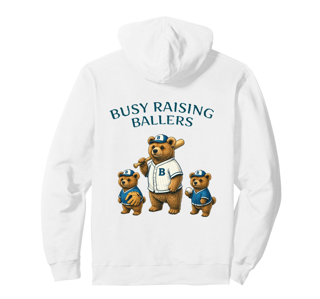 Busy Raising Baller Baseball Softball Hoodie - Novelty Apparel Men Women - T-Shirt, Sweatshirt, Hoodie