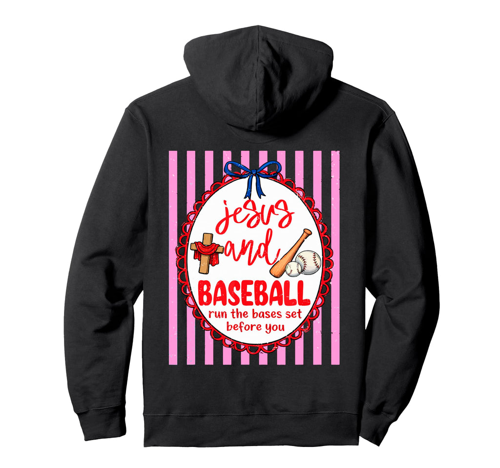 Jesus And Baseball Trendy Christian Hoodie - Fun Novelty Design for Adults - T-Shirt, Sweatshirt, Hoodie