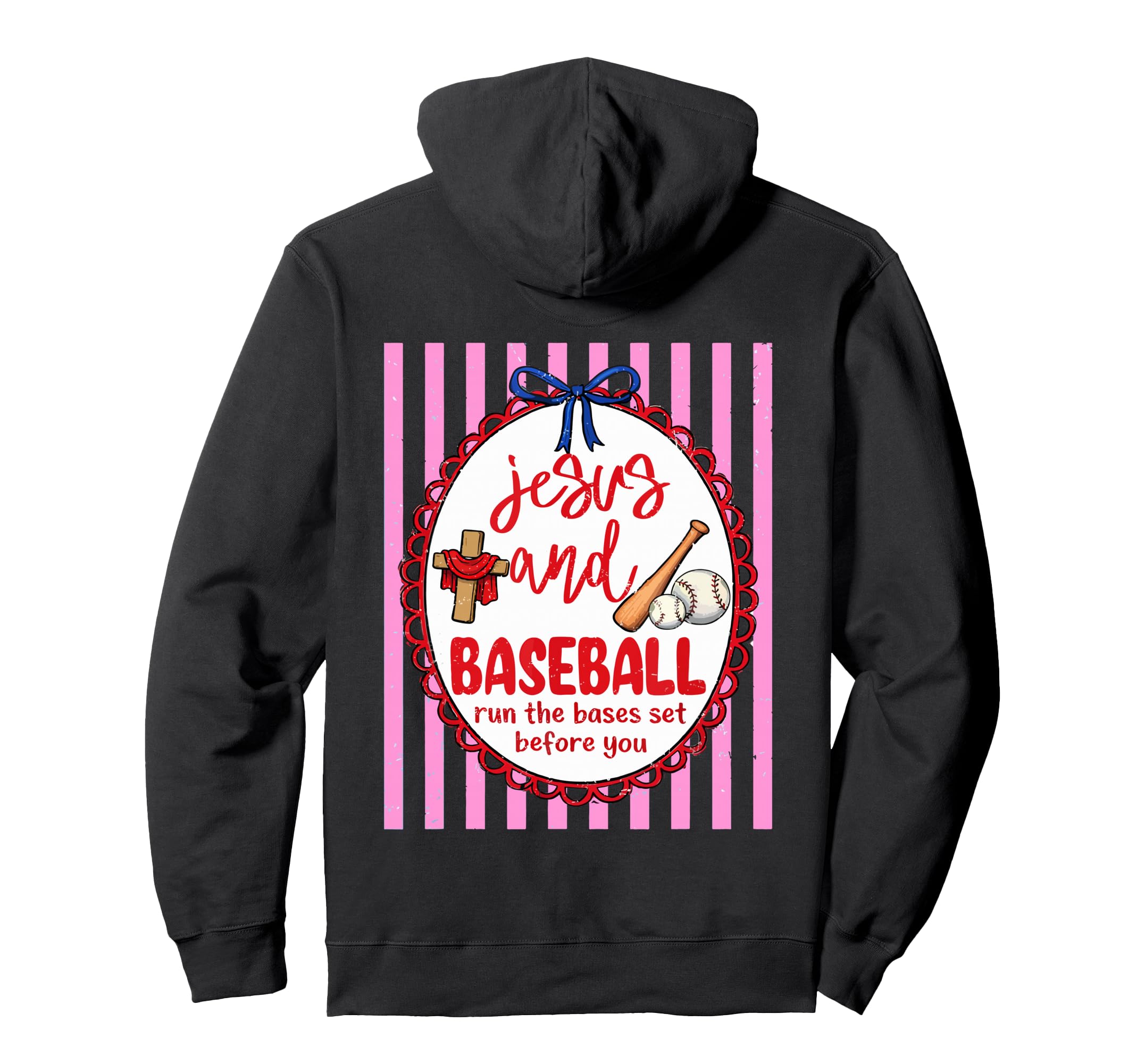 Jesus And Baseball Trendy Christian Hoodie - Fun Novelty Design for Adults - T-Shirt, Sweatshirt, Hoodie