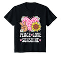 Peace Love Sunshine Sunflower Hippie T-Shirt - Aesthetic Graphic Unisex - T-Shirt, Sweatshirt, Hoodie