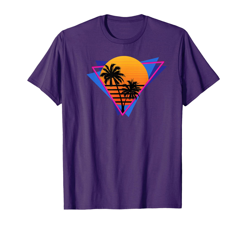 80S Synthwave Retrowave Aesthetic Palm T-Shirt - Unique Graphic Men Women - T-Shirt, Sweatshirt, Hoodie
