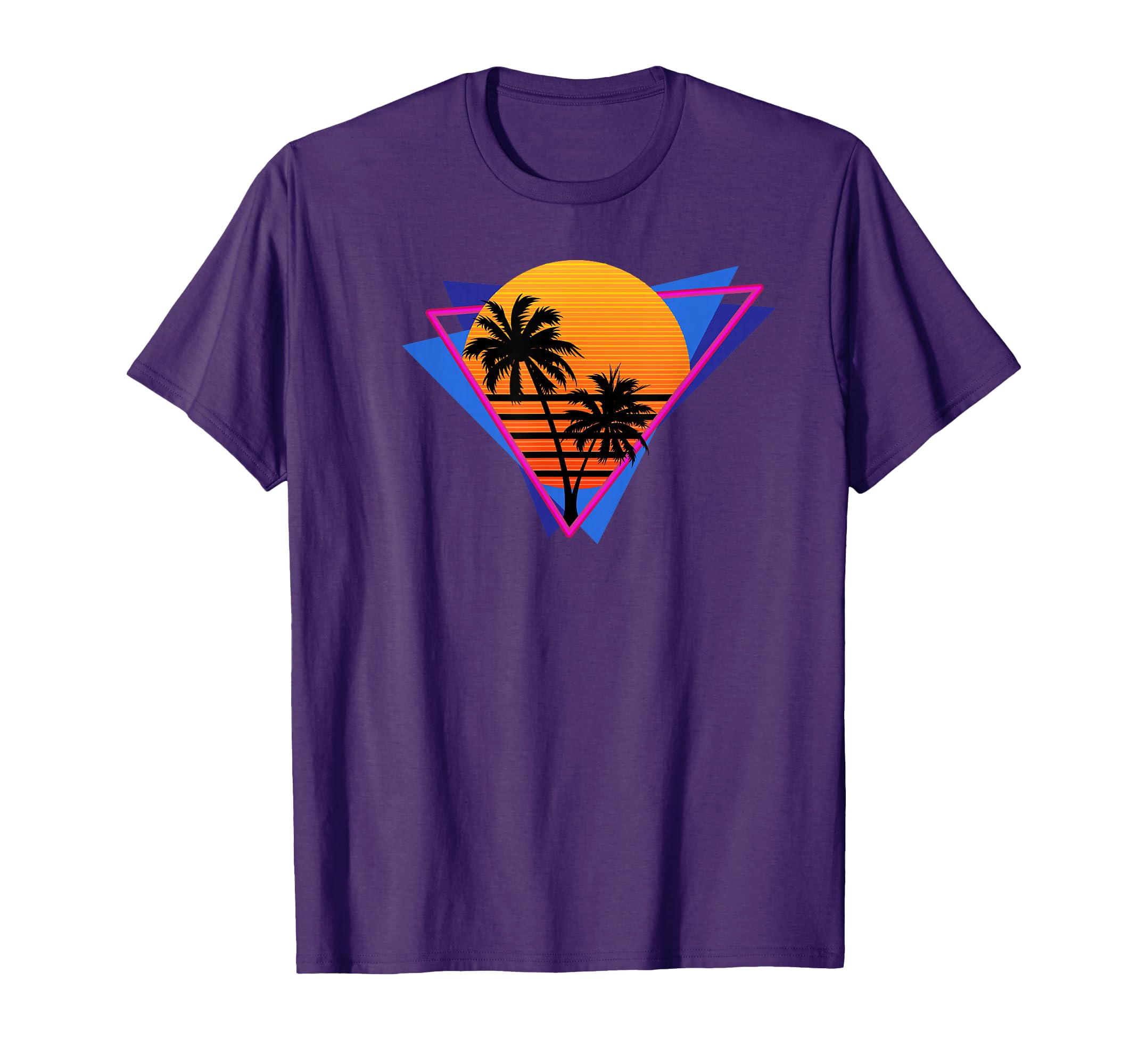 80S Synthwave Retrowave Aesthetic Palm T-Shirt - Unique Graphic Men Women - T-Shirt, Sweatshirt, Hoodie