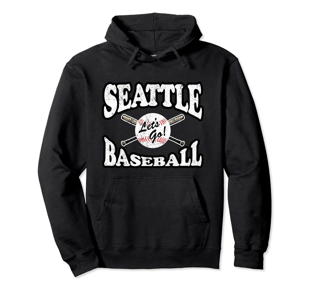 Seattle Baseball Distressed Hoodie - Casual Everyday Wear for Adults - T-Shirt, Sweatshirt, Hoodie