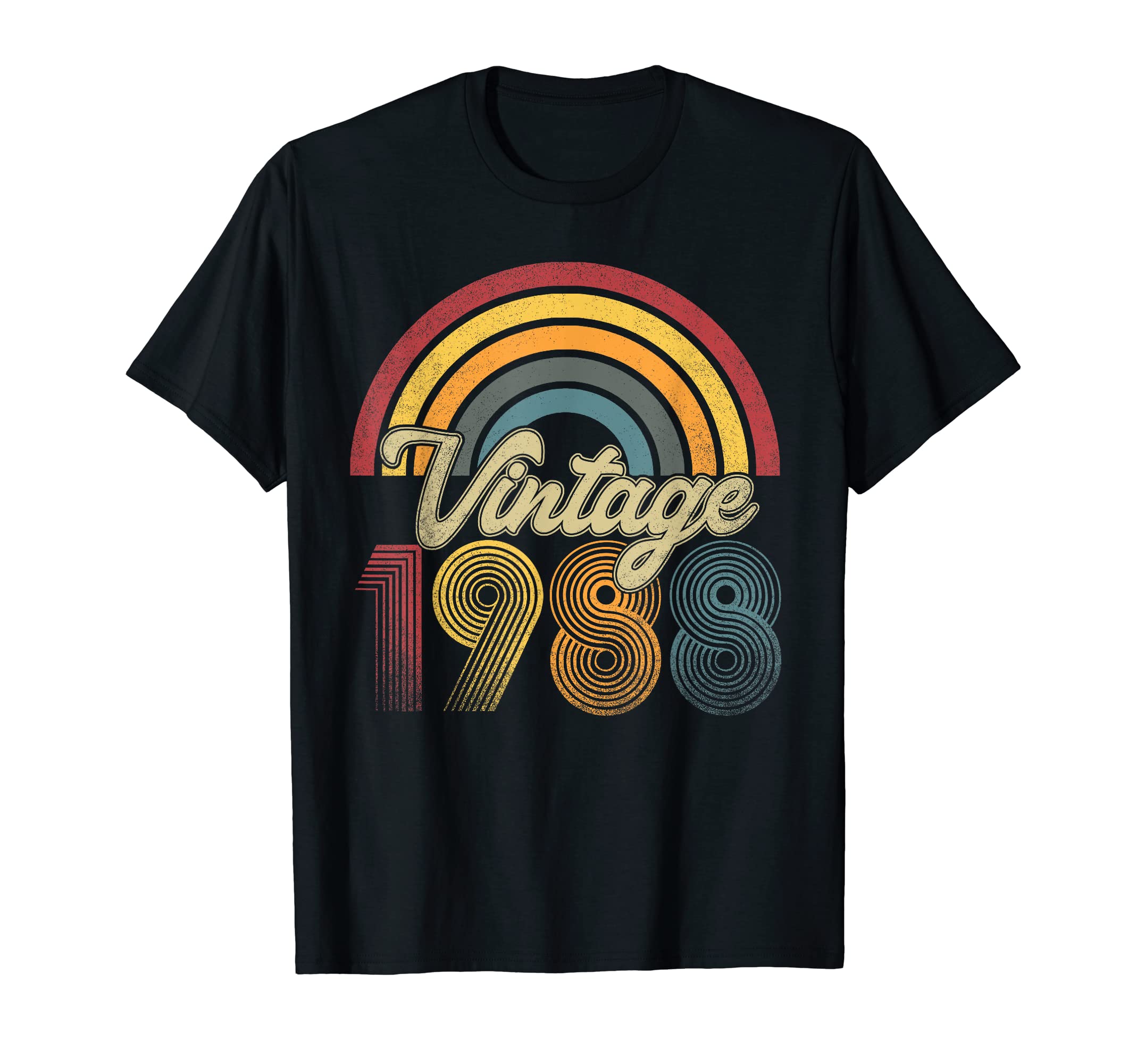 1988 34Th Birthday Gift Rainbow T-Shirt - Novelty Apparel for Adults - T-Shirt, Sweatshirt, Hoodie