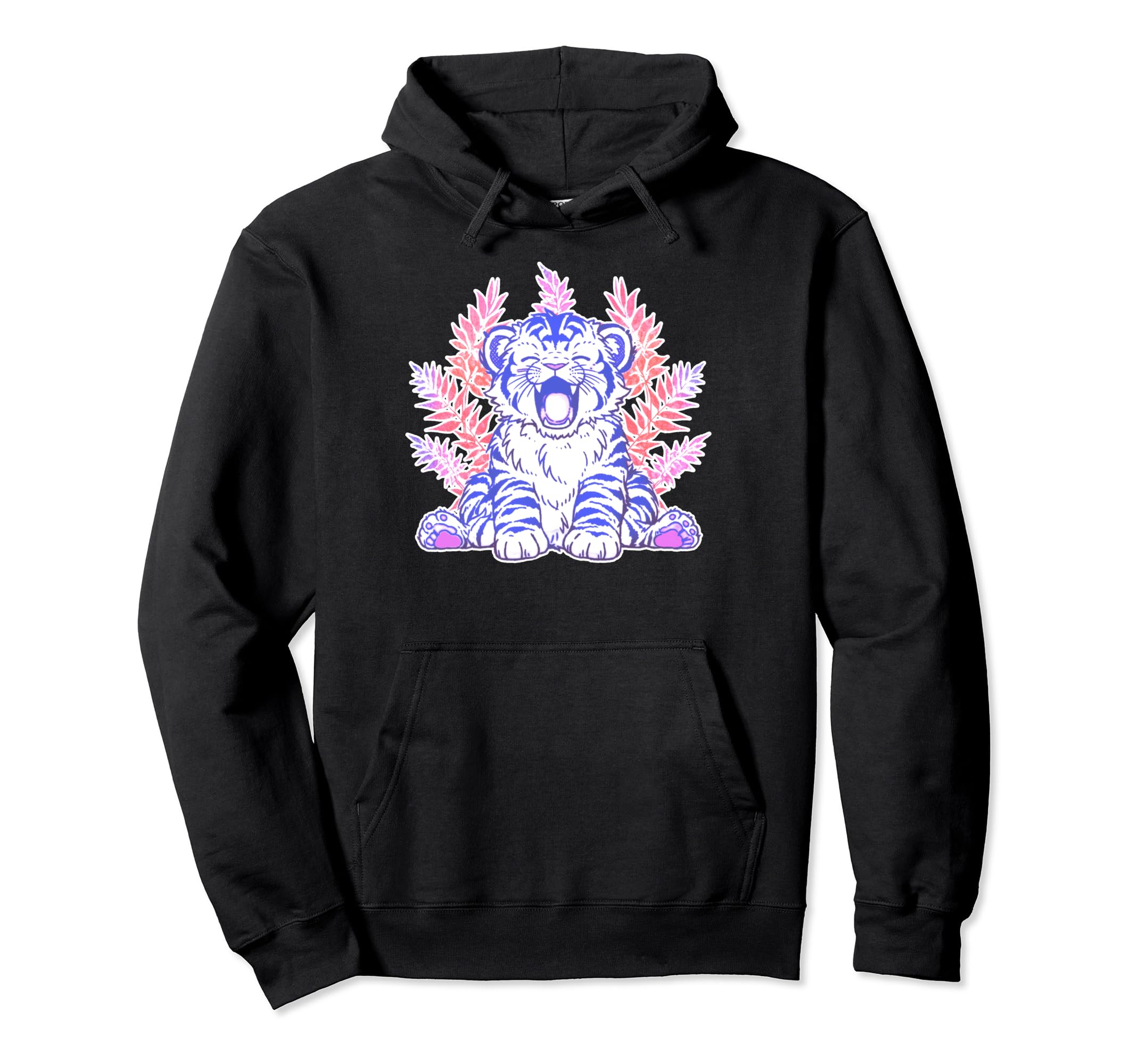 Kawaii Tiger Animal Japanese Vaporwave Hoodie - Novelty Apparel Men Women - T-Shirt, Sweatshirt, Hoodie