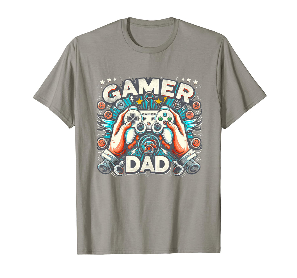 Gamer Dad Game Controller Gaming Video Game T-Shirt - Graphic Print Unisex - T-Shirt, Sweatshirt, Hoodie