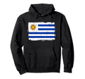 Uruguay Flag Distressed Hoodie - Trendy Graphic Unisex - T-Shirt, Sweatshirt, Hoodie