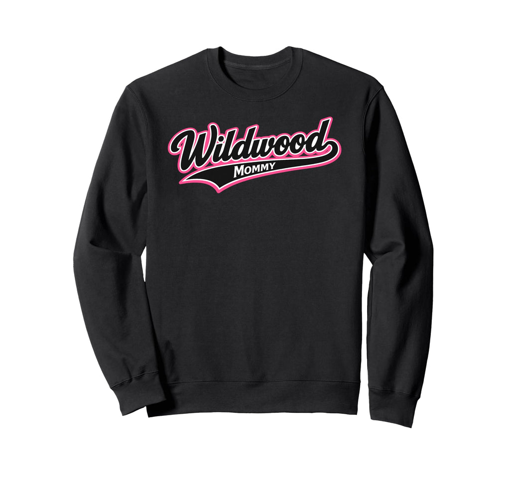 Wildwood Mommy Baseball Script Sweatshirt - Trendy Graphic for Adults - T-Shirt, Sweatshirt, Hoodie