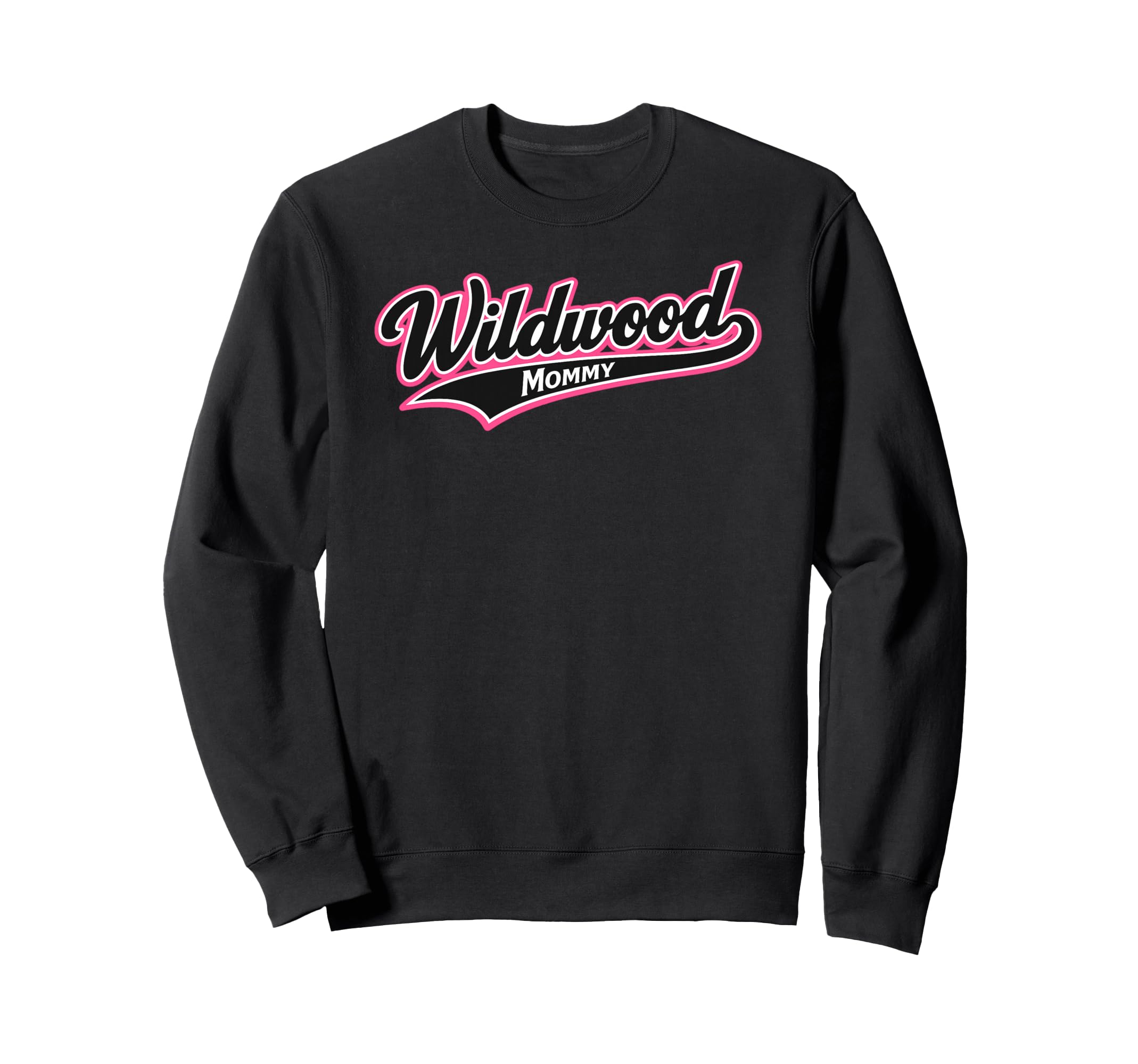 Wildwood Mommy Baseball Script Sweatshirt - Trendy Graphic for Adults - T-Shirt, Sweatshirt, Hoodie
