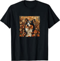 Collie Dog Flowers With Hearts Around Boho Merch - Adult & Kids T-Shirts, Sweatshirts & Hoodies apparel design preview 1