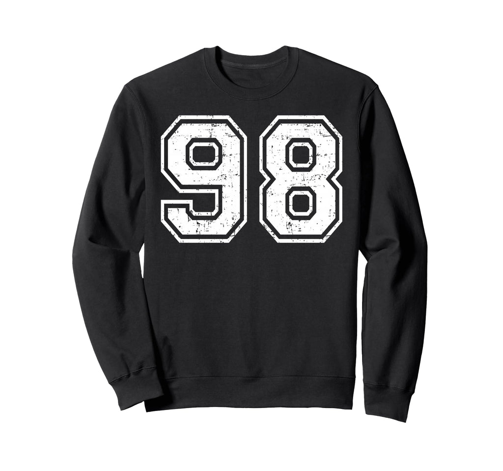 98 Number Ninety Eight Team Sports Sweatshirt - Graphic Print Unisex - T-Shirt, Sweatshirt, Hoodie