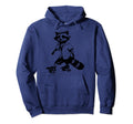 Raccoon Skating Derby Skater Roller Hoodie - Fun Novelty Design for Adults - T-Shirt, Sweatshirt, Hoodie