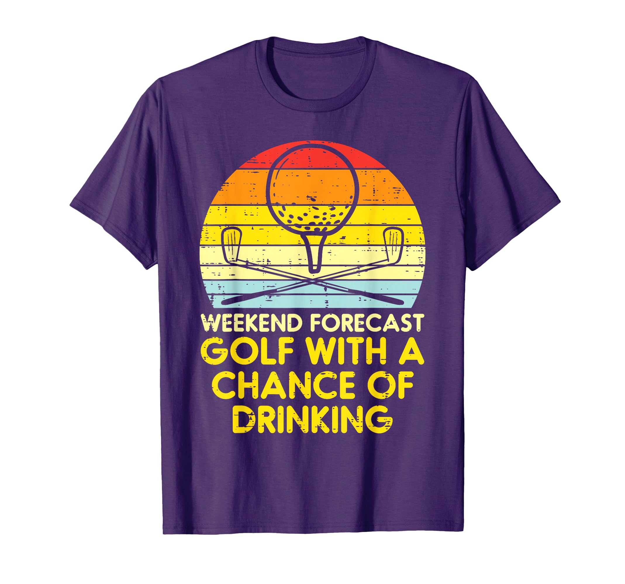 Weekend Forecast Golf Drinking T-Shirt - Custom Art Print for Adults - T-Shirt, Sweatshirt, Hoodie