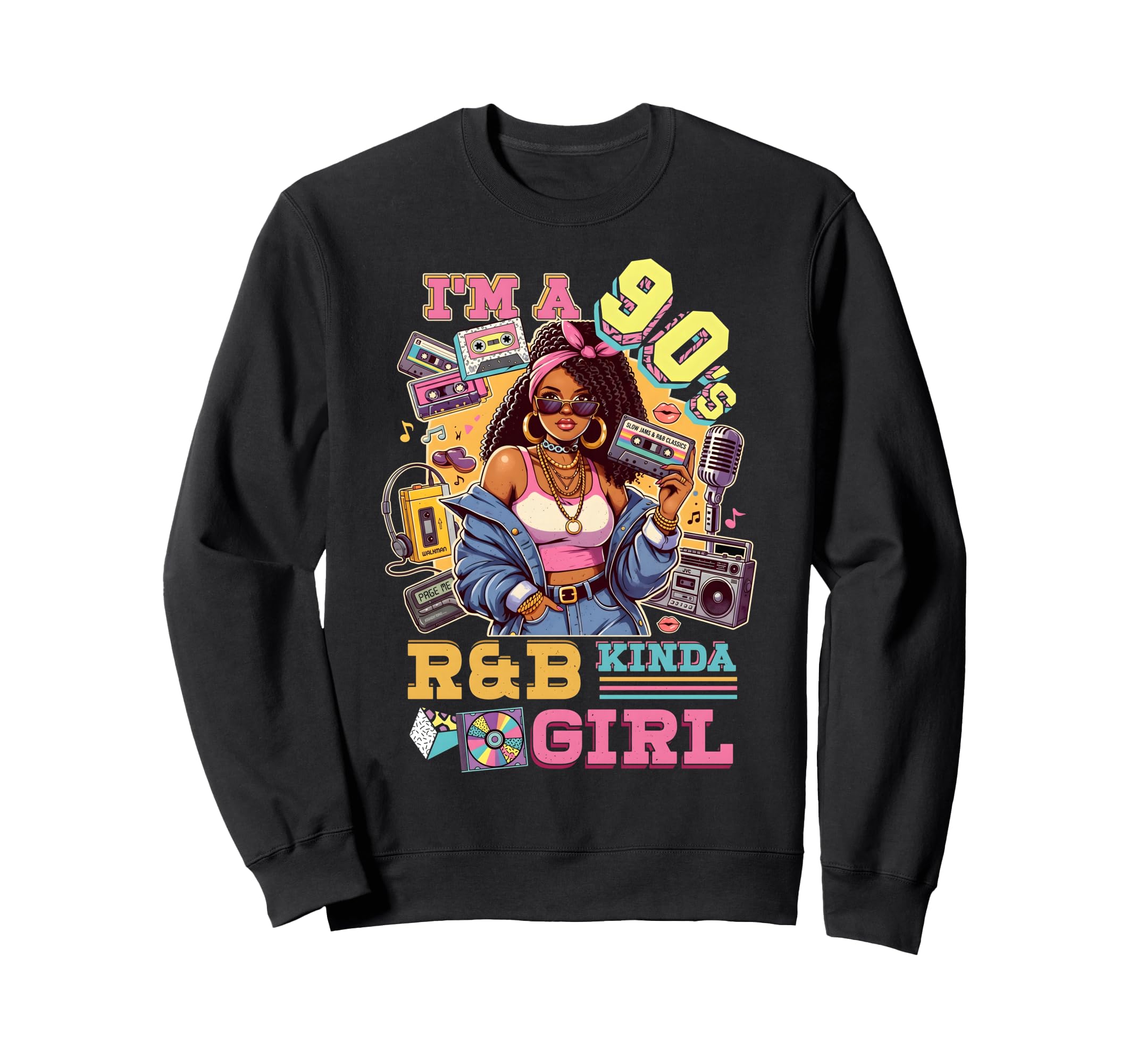90S Rnb Kinda Boombox Nostalgia Sweatshirt - Fun Novelty Design Men Women - T-Shirt, Sweatshirt, Hoodie