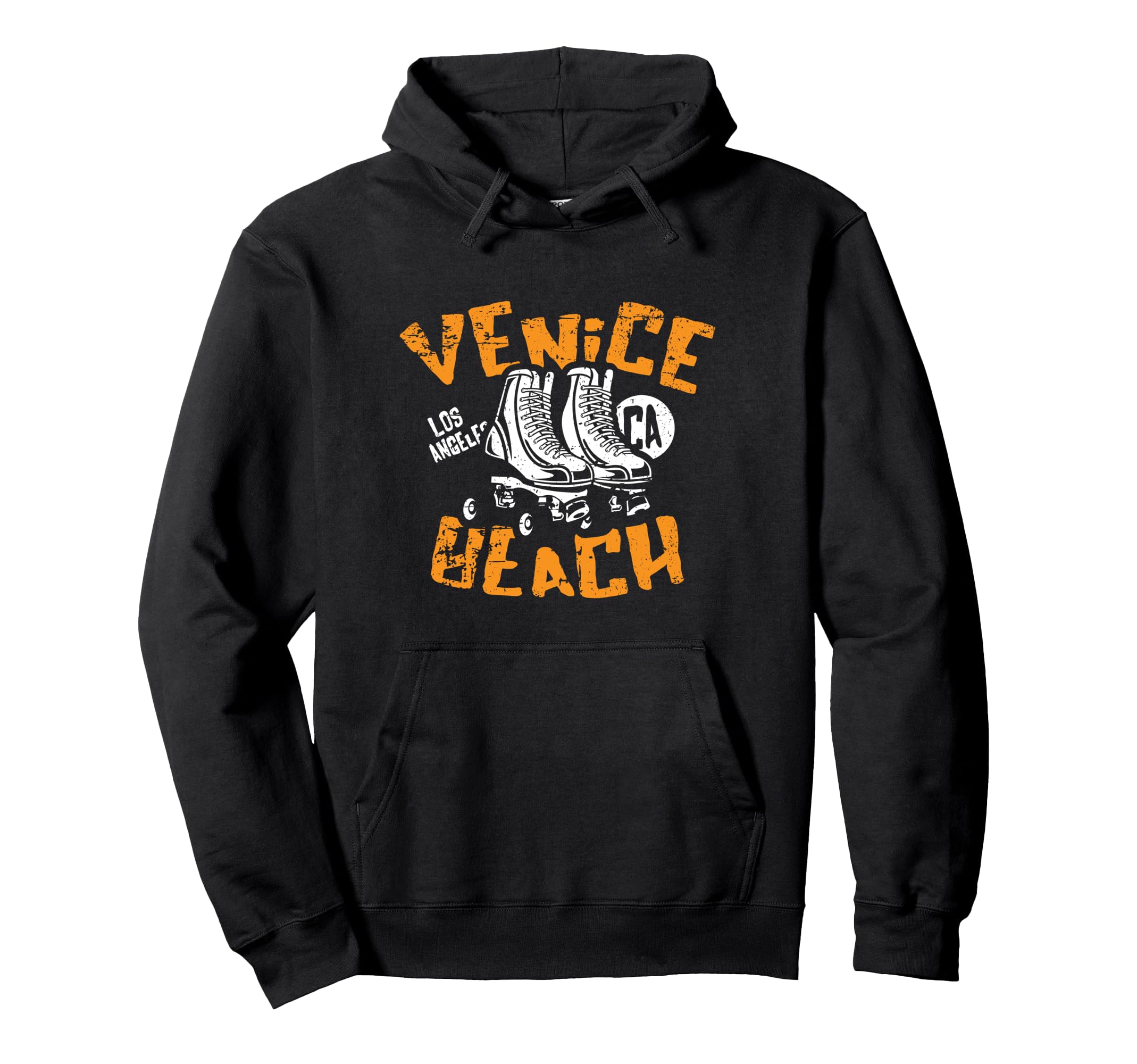 Venice Beach California Distressed Hoodie - Custom Art Print for Adults - T-Shirt, Sweatshirt, Hoodie
