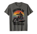 Biker Freedom Two Wheels Sunset Ride T-Shirt - Minimalist Print Men Women - T-Shirt, Sweatshirt, Hoodie