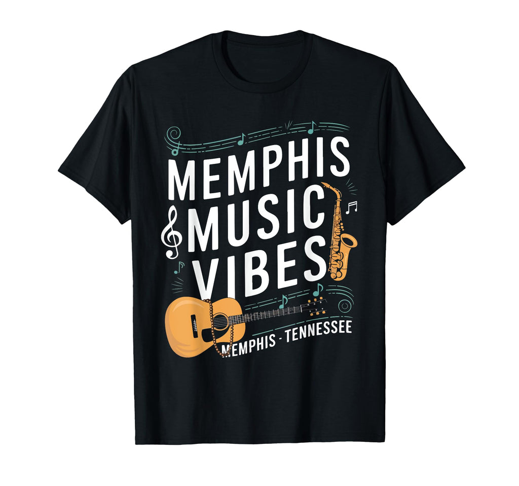 Memphis Music Vibes Tennessee Rock Music T-Shirt - Graphic Print Unisex - T-Shirt, Sweatshirt, Hoodie