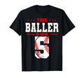 This Baller Is Now 5 Birthday Baseball T-Shirt - Unique Graphic Unisex - T-Shirt, Sweatshirt, Hoodie