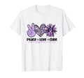 Leopard Sunflower Peace Love Cure T-Shirt - Custom Art Print Unisex - T-Shirt, Sweatshirt, Hoodie