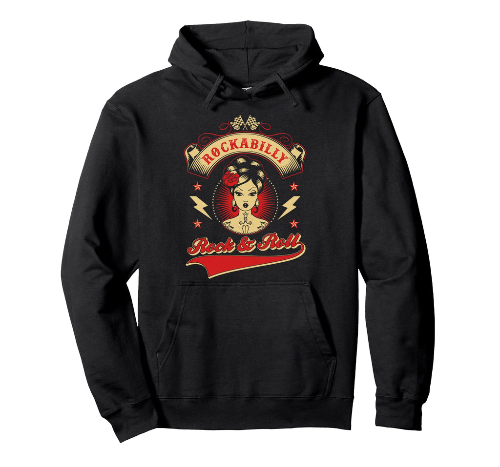 Rockabilly Pin Up Hoodie - Unique Graphic Men Women - T-Shirt, Sweatshirt, Hoodie