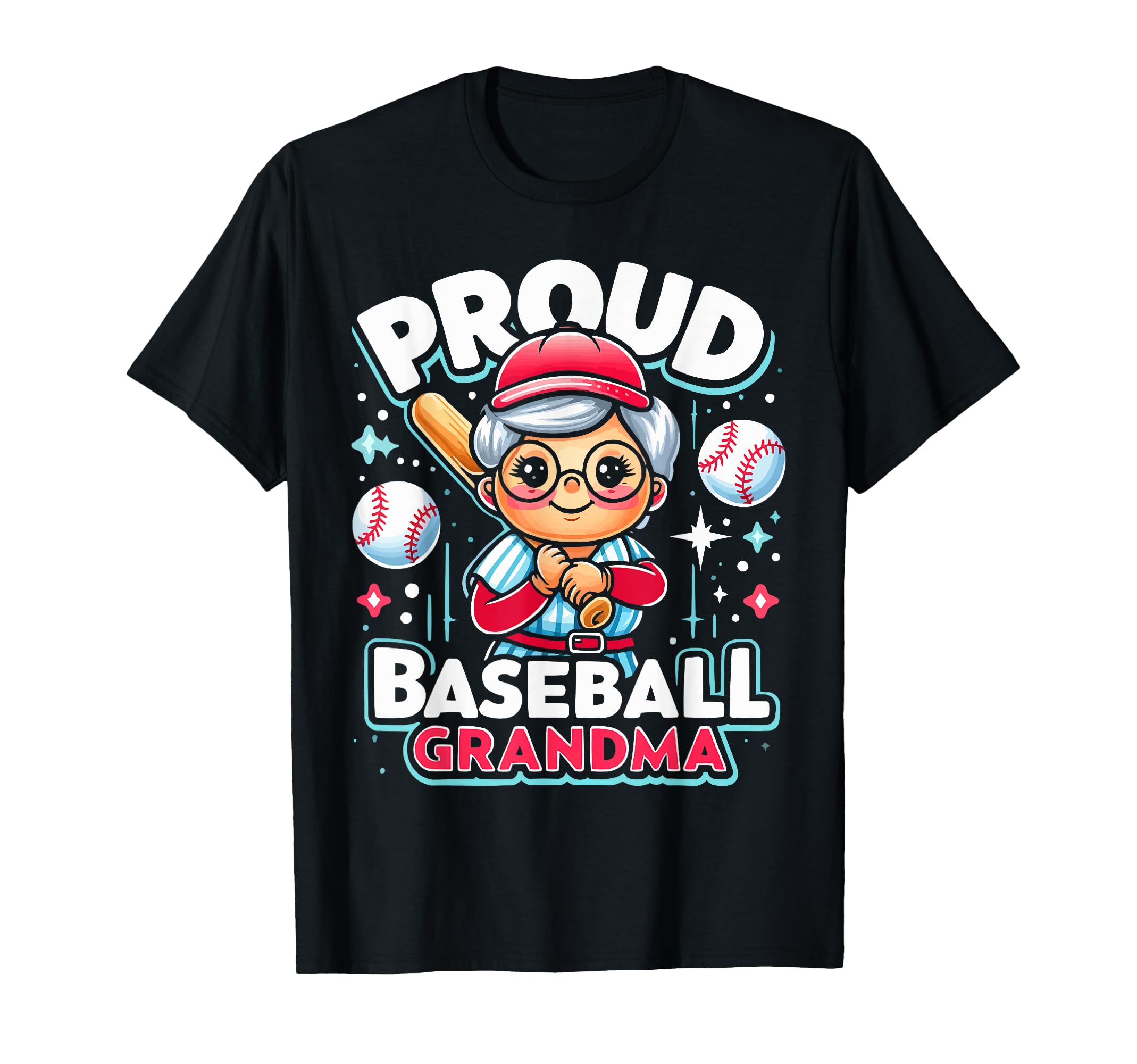 Baseball Grandma Grandmother Granny T-Shirt - Novelty Apparel Men Women - T-Shirt, Sweatshirt, Hoodie