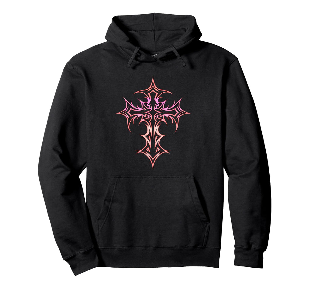 Gothic Cross Y2K Alt Aesthetic Hoodie - Fun Novelty Design Unisex - T-Shirt, Sweatshirt, Hoodie