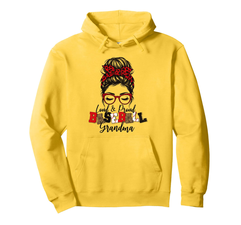 Loud And Proud Baseball Grandma Messy Hoodie - Minimalist Print Men Women - T-Shirt, Sweatshirt, Hoodie