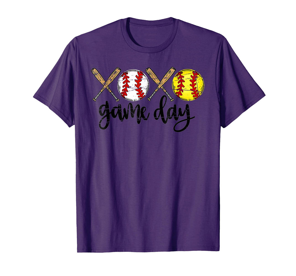 Xoxo Game Day Baseball Softball Lover T-Shirt - Minimalist Print Men Women - T-Shirt, Sweatshirt, Hoodie
