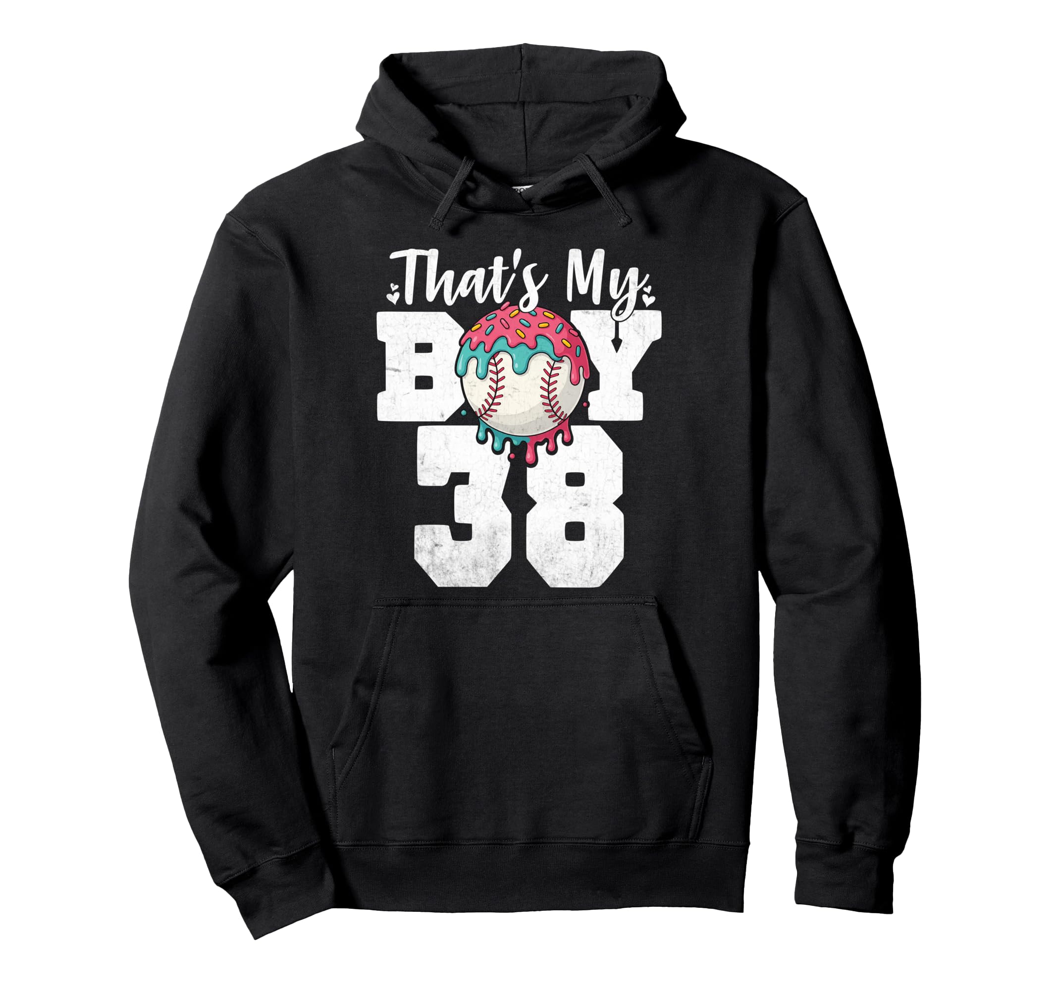 Thats My Baseball 38 Number Mom Dad 38 Hoodie - Aesthetic Graphic Men Women - T-Shirt, Sweatshirt, Hoodie