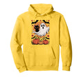 Halloween Cat Ghost Preppy Boho Floral Hoodie - Minimalist Print Unisex - T-Shirt, Sweatshirt, Hoodie