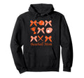 Baseball Mom Coquette Bow Orange Hoodie - Aesthetic Graphic Unisex - T-Shirt, Sweatshirt, Hoodie