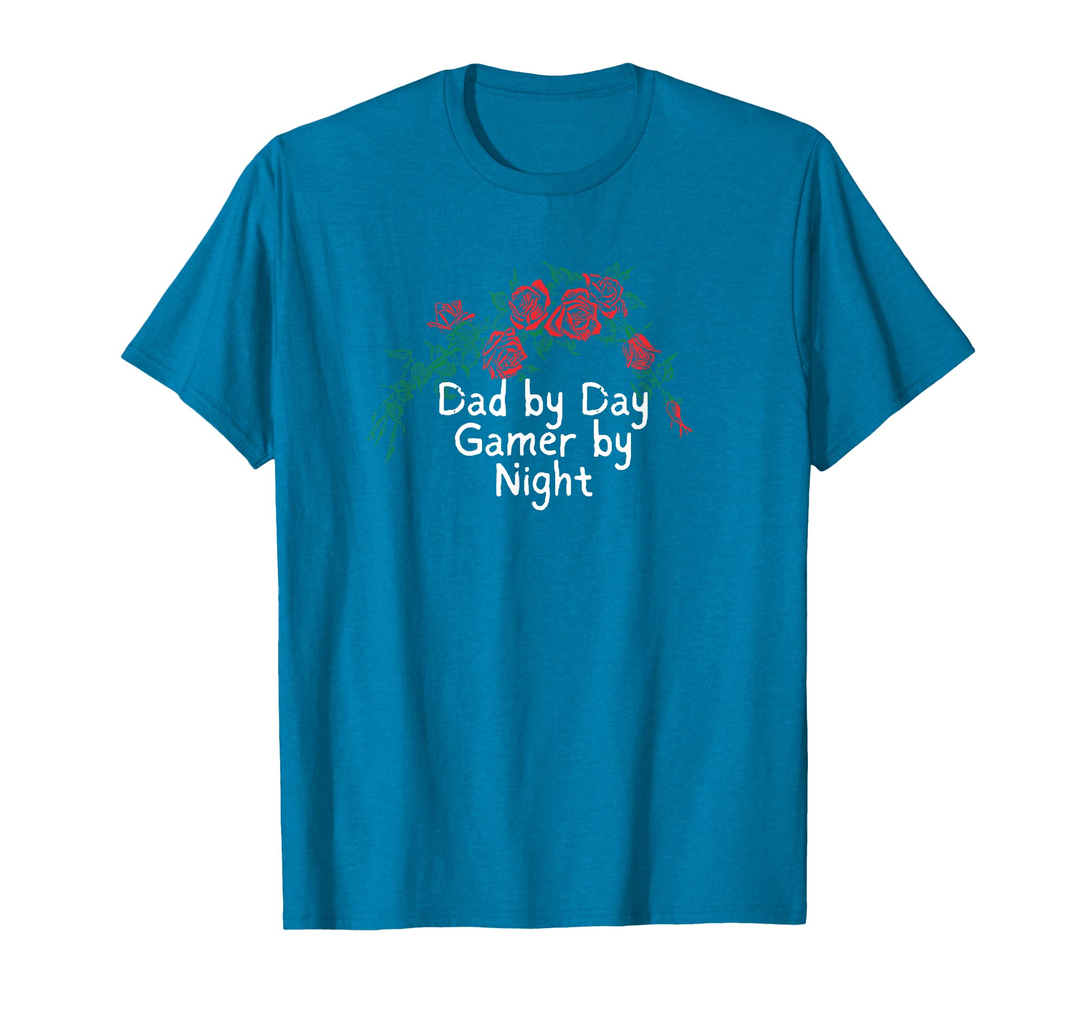 Flowers Red Dad Day Gamer Night T-Shirt - Custom Art Print Unisex - T-Shirt, Sweatshirt, Hoodie