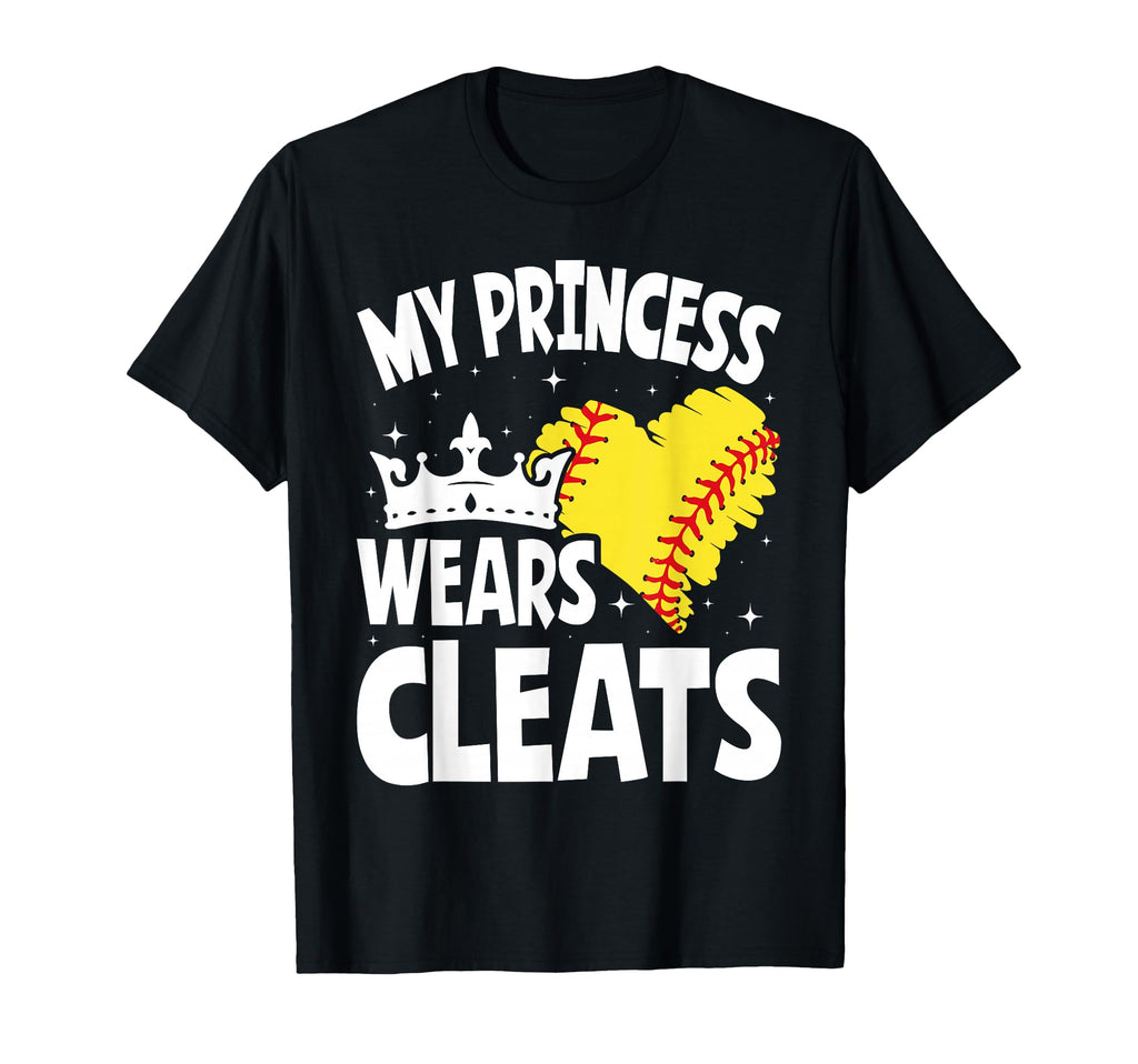 My Princess Wears Cleats Softball Mom T-Shirt - Unique Graphic for Adults - T-Shirt, Sweatshirt, Hoodie