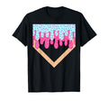 Baseball Drip Home Plate Ice Cream T-Shirt - Custom Art Print for Adults - T-Shirt, Sweatshirt, Hoodie