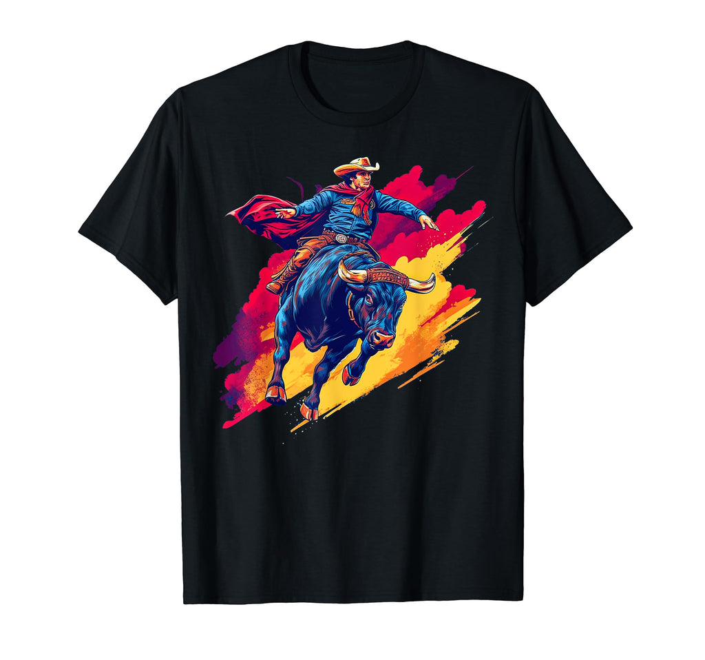 Cowboy Rodeo Horse Riding Usa Cowboy T-Shirt - Unique Graphic for Adults - T-Shirt, Sweatshirt, Hoodie