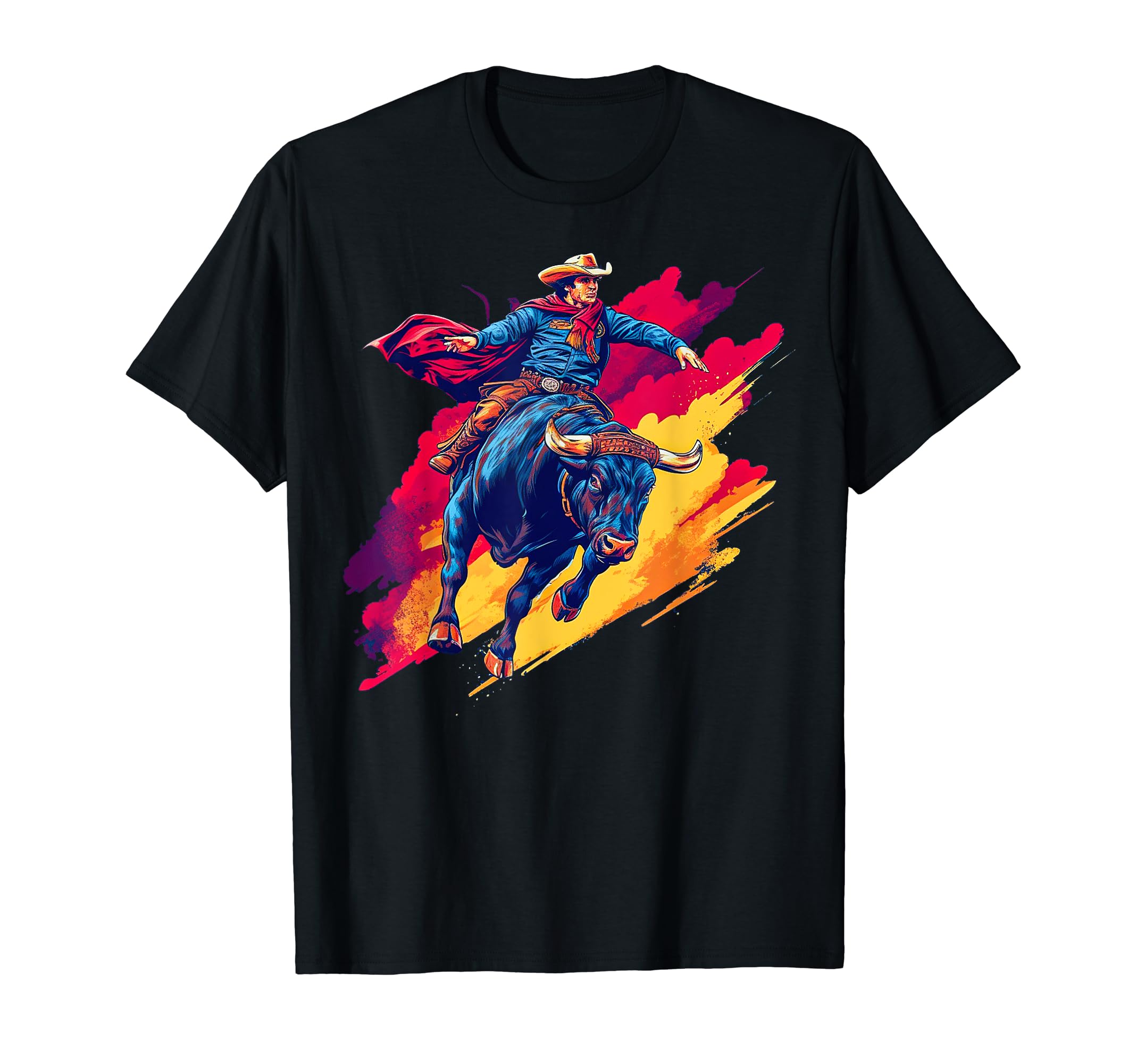 Cowboy Rodeo Horse Riding Usa Cowboy T-Shirt - Unique Graphic for Adults - T-Shirt, Sweatshirt, Hoodie