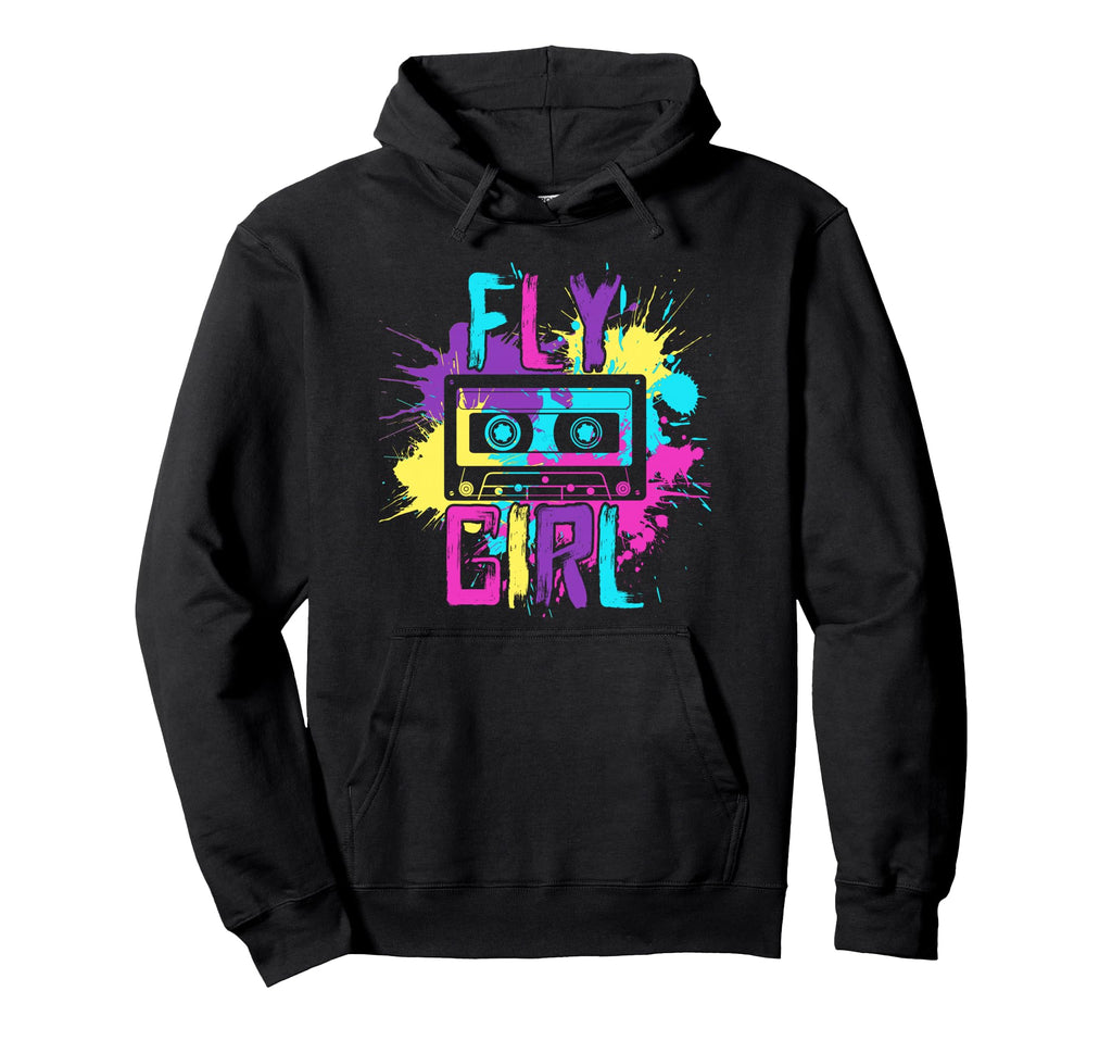 Fly Hip Hop 80S 90S Cassette B Hoodie - Casual Everyday Wear Men Women - T-Shirt, Sweatshirt, Hoodie